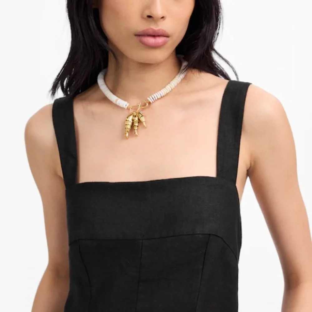 MADEWELL Black Squareneck Wide-Leg Jumpsuit in 100% Linen Size 12 - Picture 5 of 6